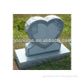grey heart shape design headstone